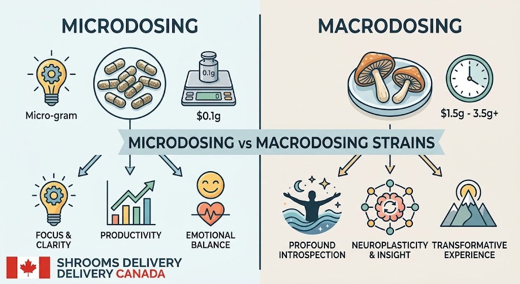 Microdosing Strains vs. Macro Dosing Strains: A Pharmacological Comparison